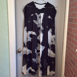 Beulah Monochrome Midi Dress